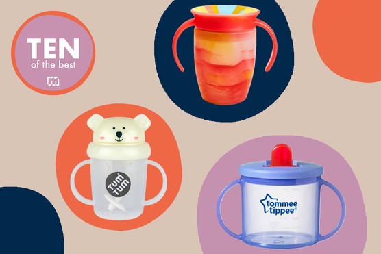 10 of the Best baby cups featuring 3 product shots of Tommee Tippee, Munchkin and TumTum cups