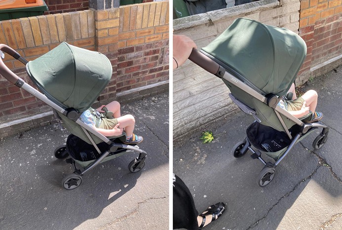 2 pictures of toddler in Joolz Aer2 pushchair 2 pictures of toddler in Joolz Aer2 pushchair