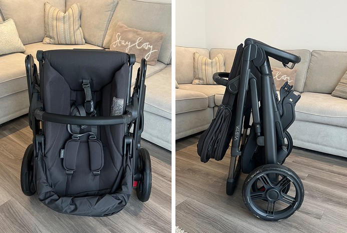 2 pictures of UPPAbaby Vista V3 pushchair folded