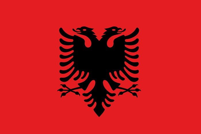 child car seats rules in Albania flag of Albania
