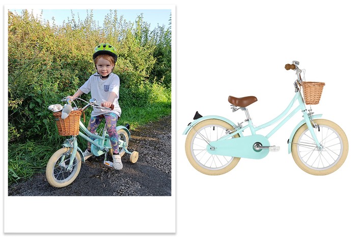 Bobbin Bikes Gingersnap 12” Wheel being tested by alice 4