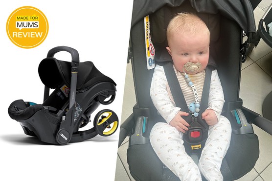Doona i review header with product shot and baby sitting in car seat