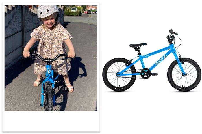 Forme Cubley 14 Sinead Ellams Anie 1194 AGE 4 Forme Cubley 14 bike with child tester Anie