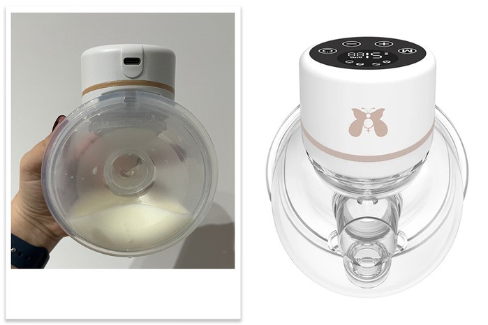 fraupow wearable pump being tested by mum sandy