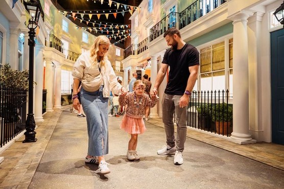 Family at the Marmalade Day Festival at the Paddington Experience