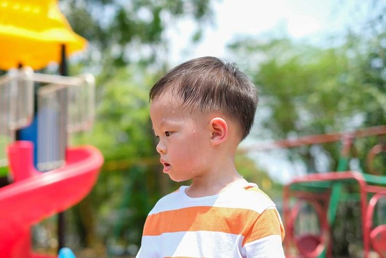 Little boy in playground