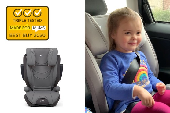 photo of a baby in the Joie Traver car seat