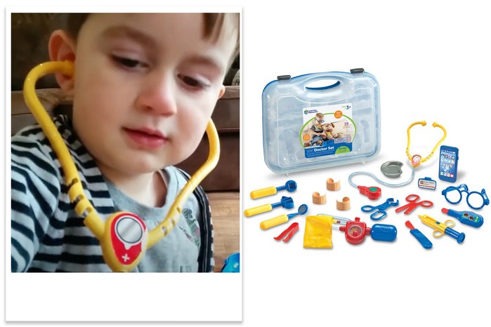 Learned Resources Pretend & Play Doctor Set with child tester