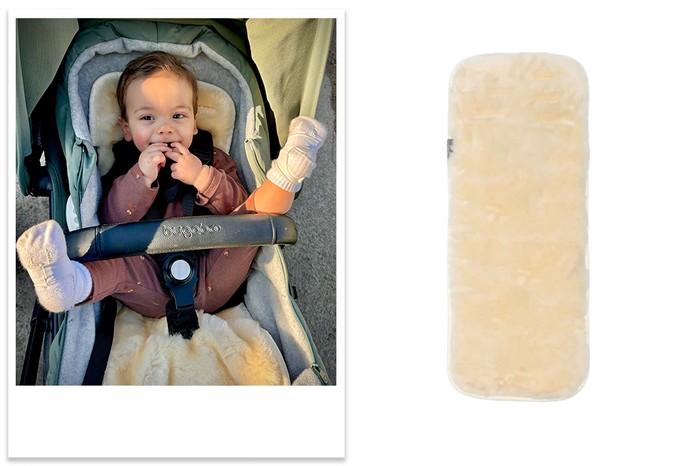 Naturally Sheepskins Baby Sheepskin Pram Liner 'The Original' tester picture and product shot