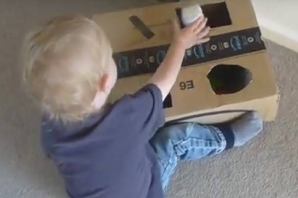 posting objects through holes