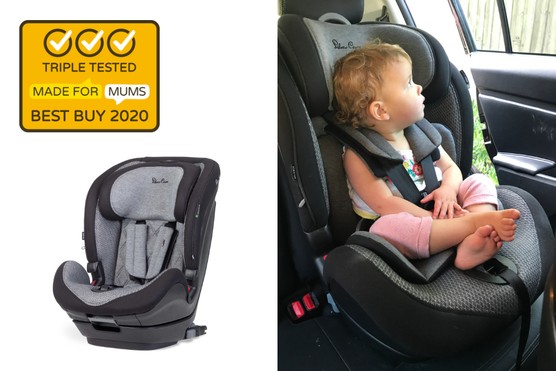 photo of a baby in the silver cross balance