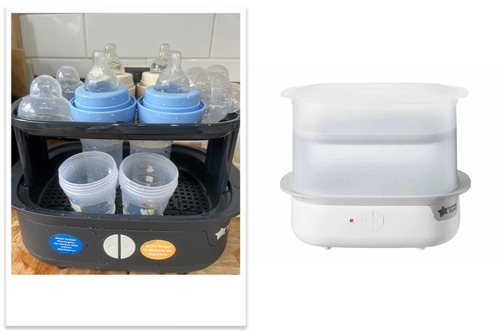 Tommee Tippee Super-steam Advanced Electric Steriliser product shot and tester picture