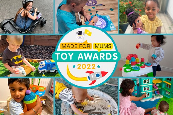 MadeForMums Toy Awards 2022 collage of child toy testers