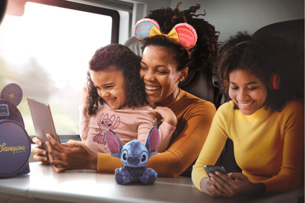 best family friendly destinations disneyland paris Family on the way to Disneyland Paris via the Eurostar