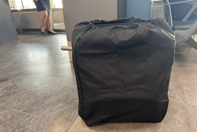 Kinderkraft PILOT 2 stroller folded in travel bag