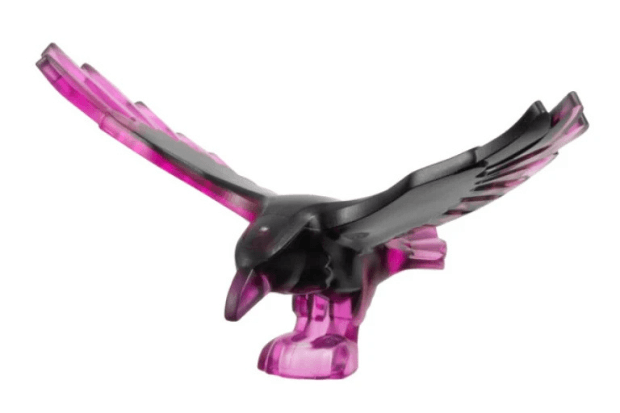 LEGO Animal City Trans–Dark Pink Raven Bird with Marbled Black Pattern Minifigure