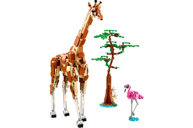lego animals wild safari animals LEGO Wild Safari Animals set with giraffe, flamingo and tree