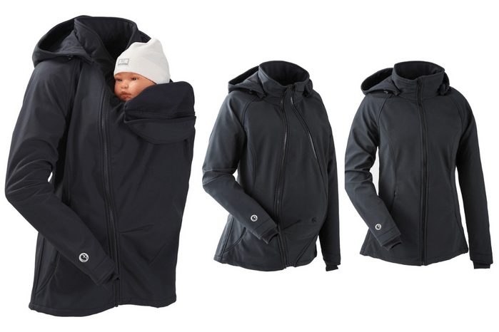 mamalila Black Softshell Babywearing Jacket Allrounder mamalila Black Softshell Babywearing Jacket Allrounder